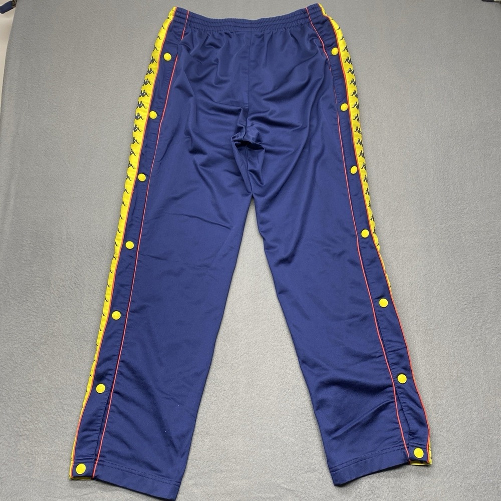 Vtg Kappa Track Pants Mens XL Side Logo Buttons Y2K Baggy Hip Hop 90s Silky - Picture 6 of 9
